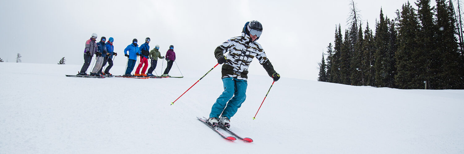 Adult ski lesson